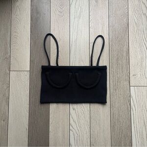 Orseund Iris Black Knit Top Corset